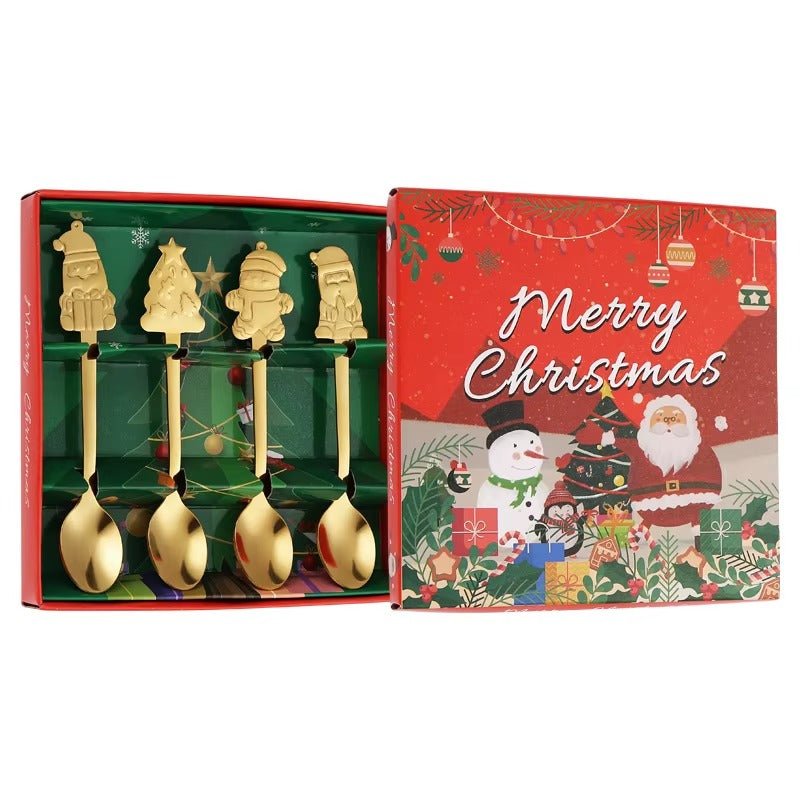 Merry Christmas - Festive - Best Holiday Stainless Speed Coffee Spoon Gift Set - 2025 - Image 4
