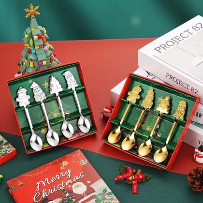 Merry Christmas - Festive - Best Holiday Stainless Speed Coffee Spoon Gift Set - 2025