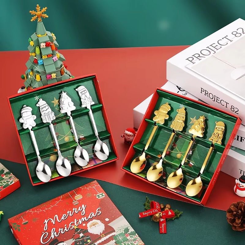 Merry Christmas - Festive - Best Holiday Stainless Speed Coffee Spoon Gift Set - 2025